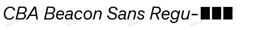 CBA Beacon Sans Regu字体转换